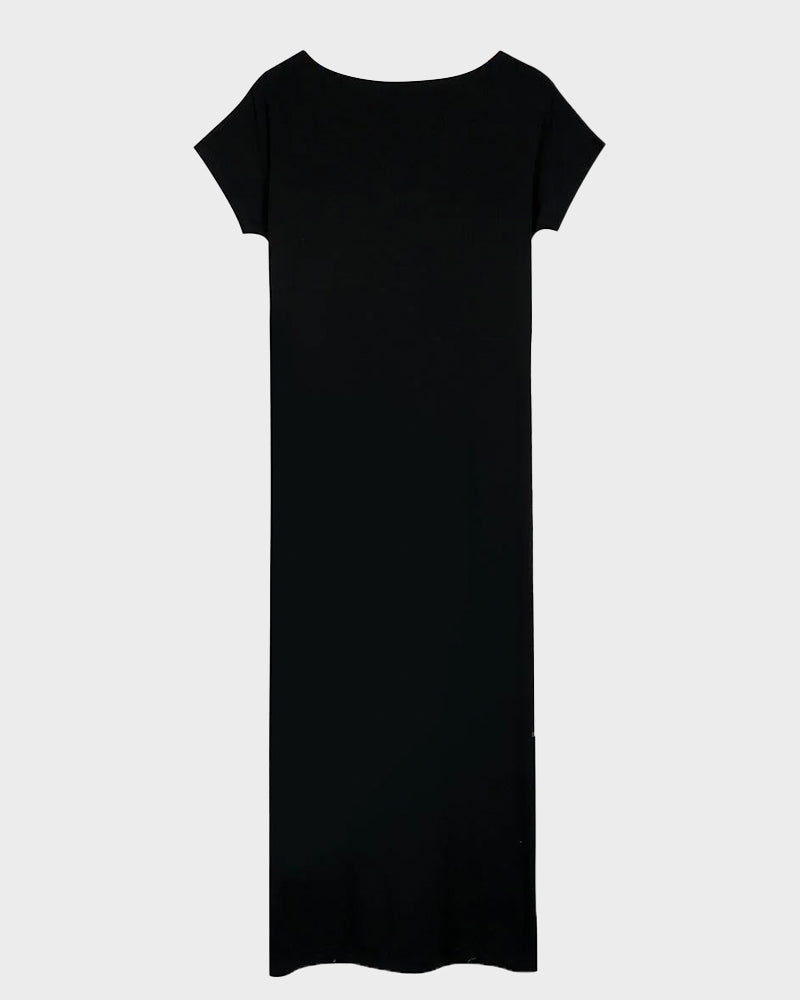 Off-Shoulder Batwing Sleeve Maxi Dress