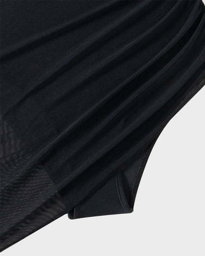 Slimming Mesh Sheer Sarong Wraps Bathing Suit