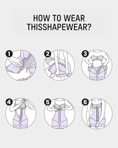 Flash Sale⚡️Extra Plus Size Shaper Bodysuit Tummy Control Shapewear With Bra