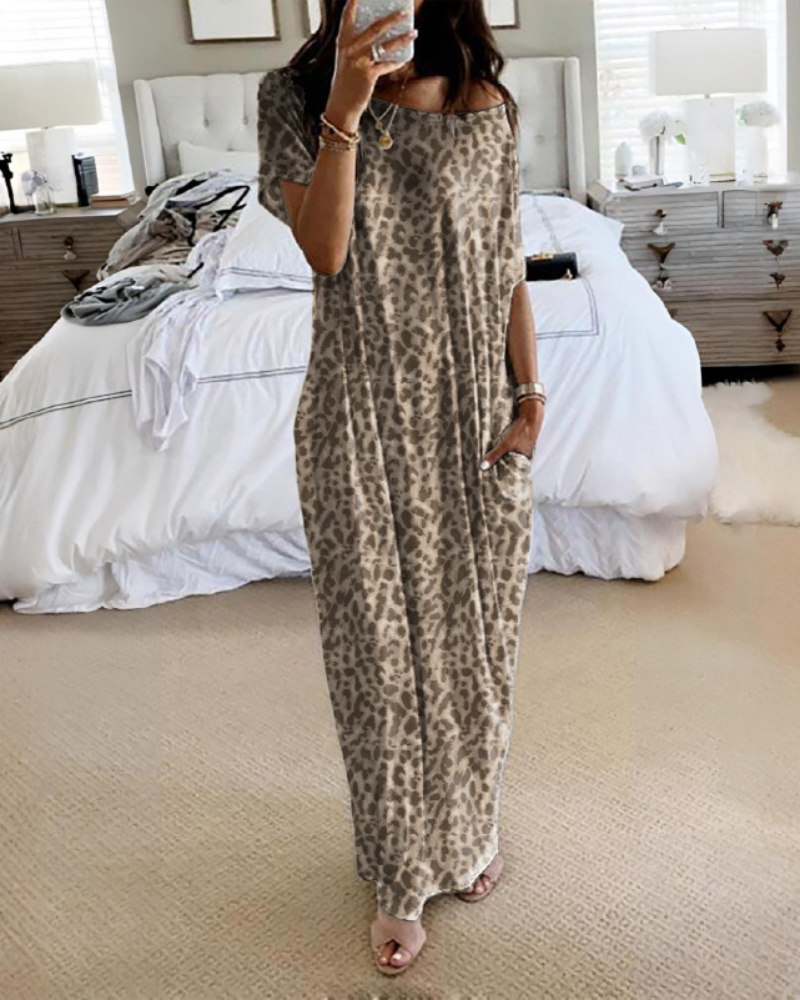 Off-Shoulder Batwing Sleeve Maxi Dress