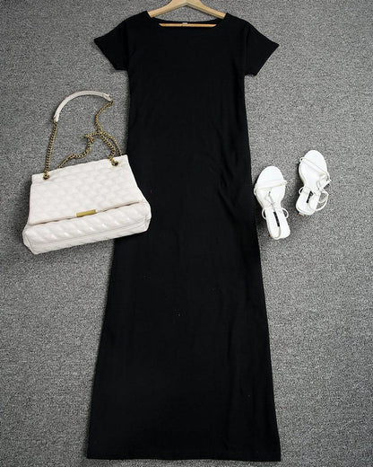 Off-Shoulder Batwing Sleeve Maxi Dress